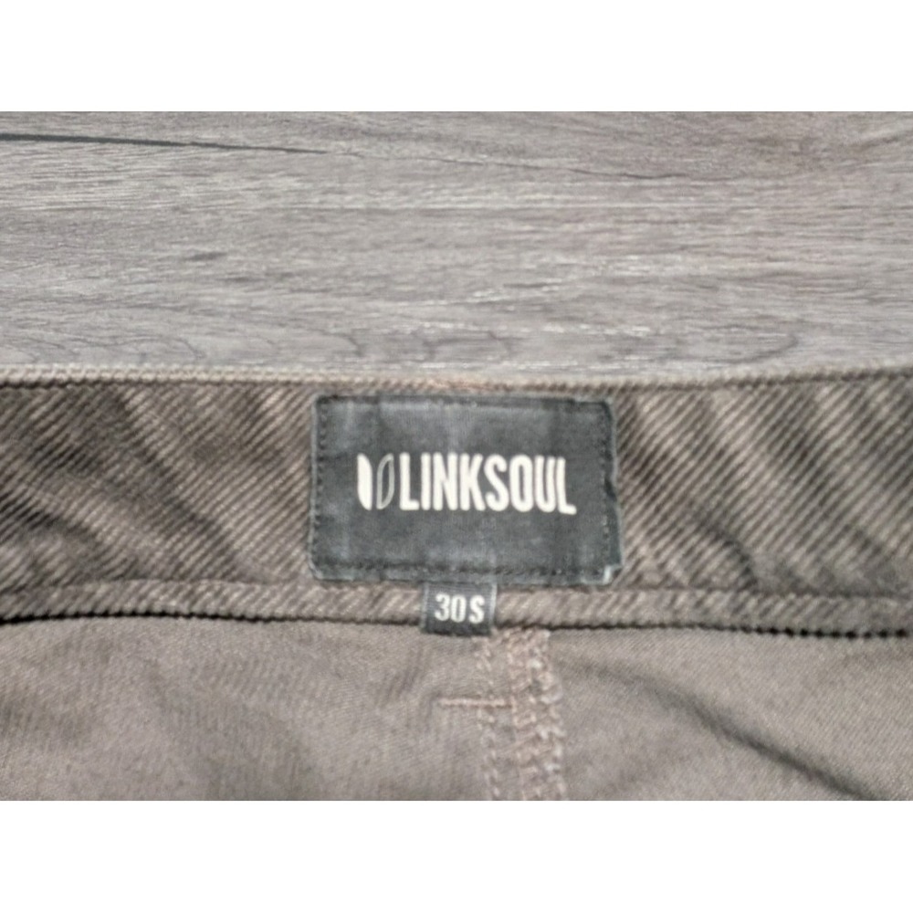 LINKSOUL Men's Grey Cotton Polyester Blend Corduroy Golf Pants Size 32x29 - Picture 2 of 7